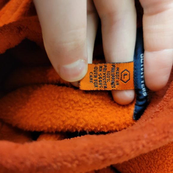 American Eagle Outfitters AE77 Fleece Mens Large Orange Performance Quarter Zip - Picture 9 of 9